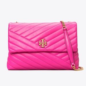 Tory Burch Kira Chevron Leather Shoulder Bag -Pink